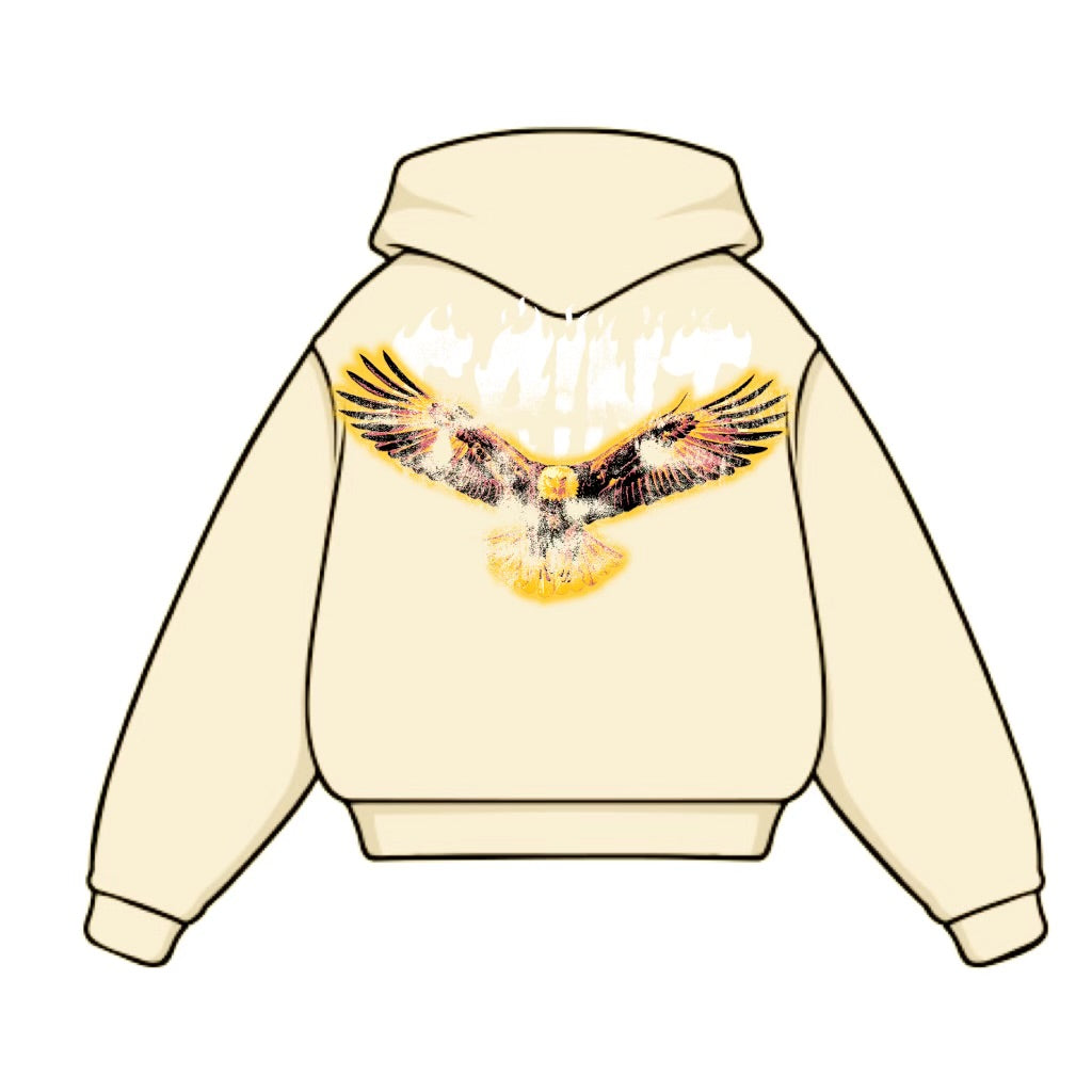 RHINESTONE SAINT ZIP UP HOODIE